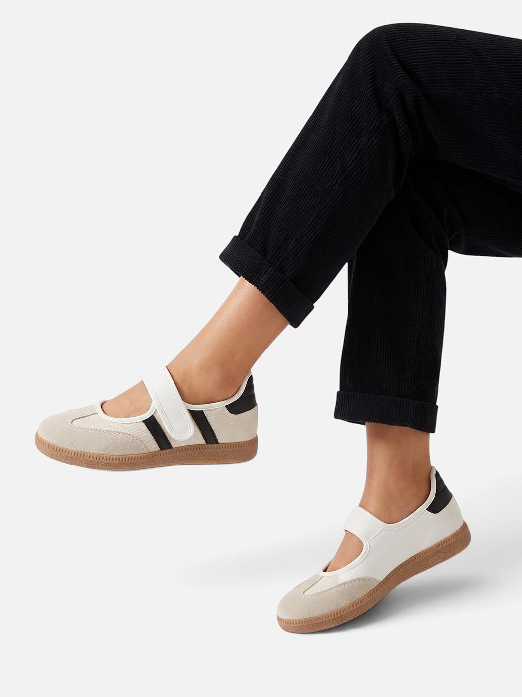 Dames Mary Jane Sneakers met Klittenband
