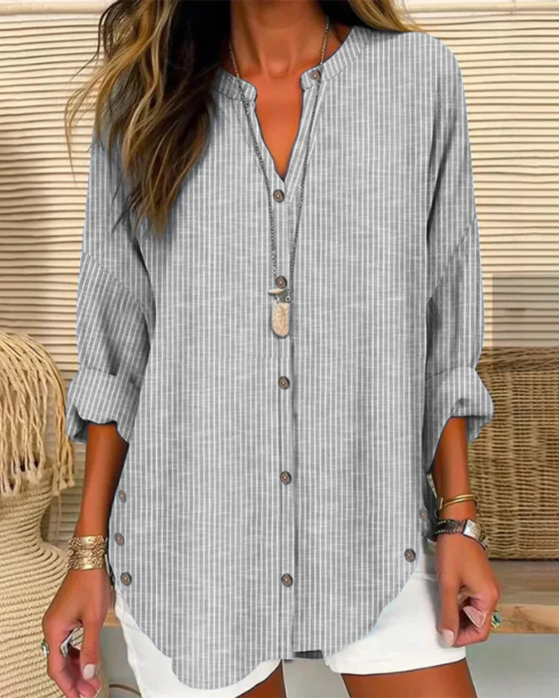Damesblouse Gestreept met Lange Mouwen Lizzy