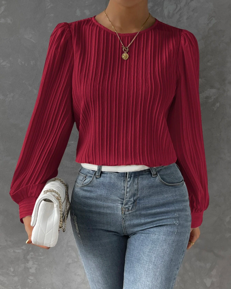 Damesblouse met Lantaarnmouwen en Flatterende Pasvorm Lizzy