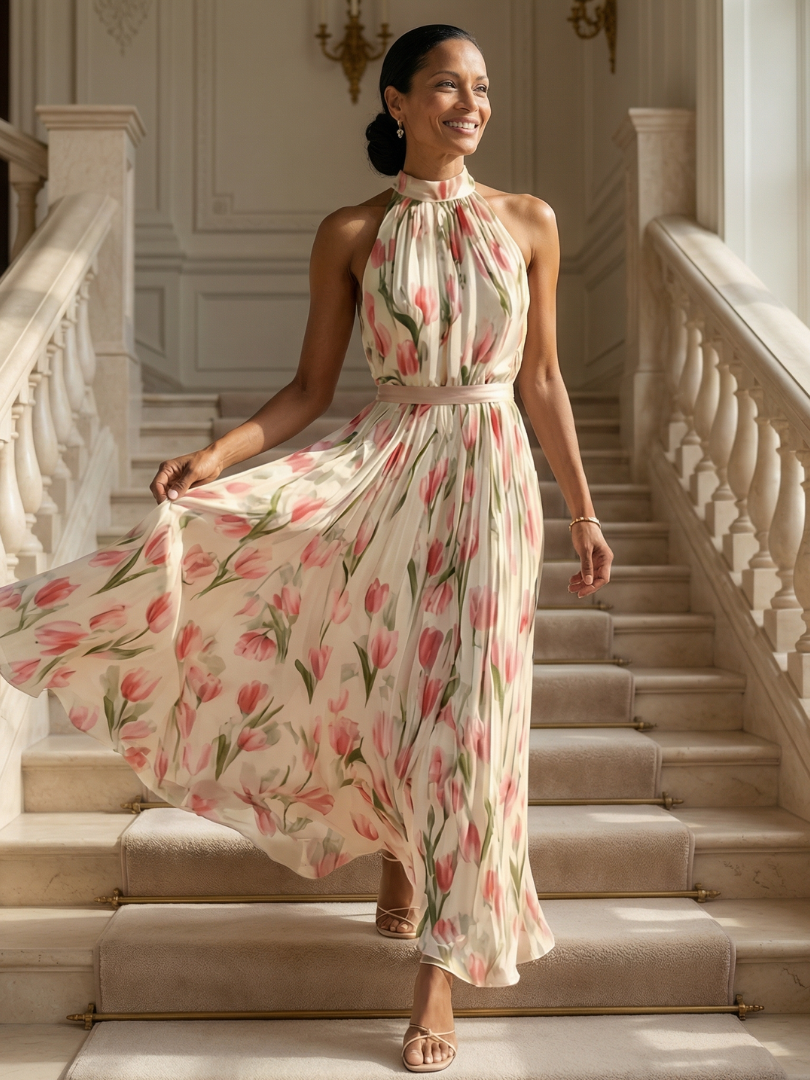 Damesjurk Midi met Bloemmotieven Lizzy