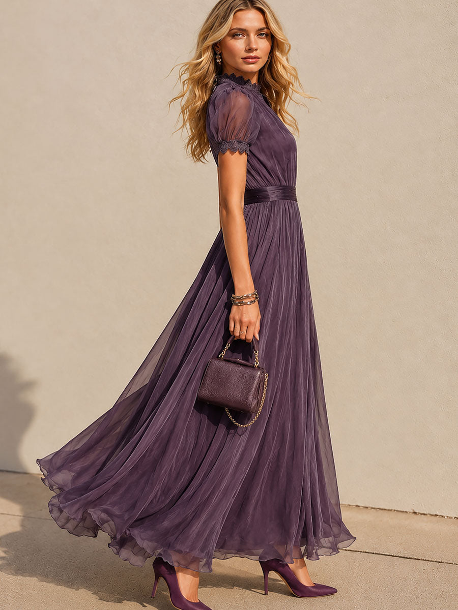 Damesmaxi-jurk Soepelvallend met Vintage Details Lizzy
