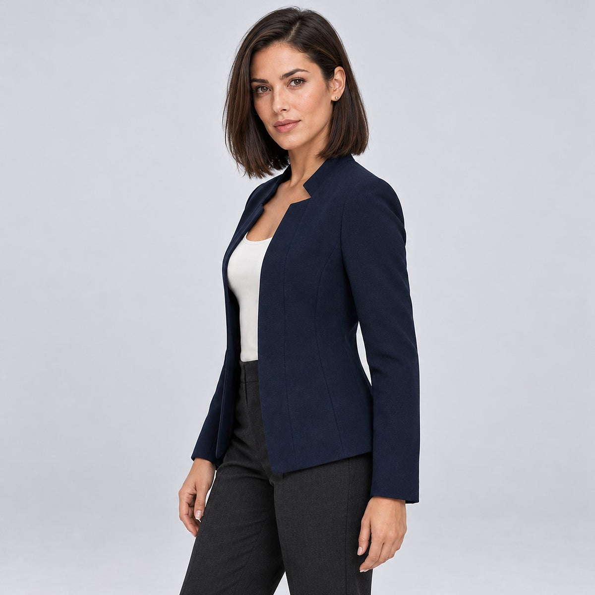 Dames Gebreide Blazer met Open Voorkant