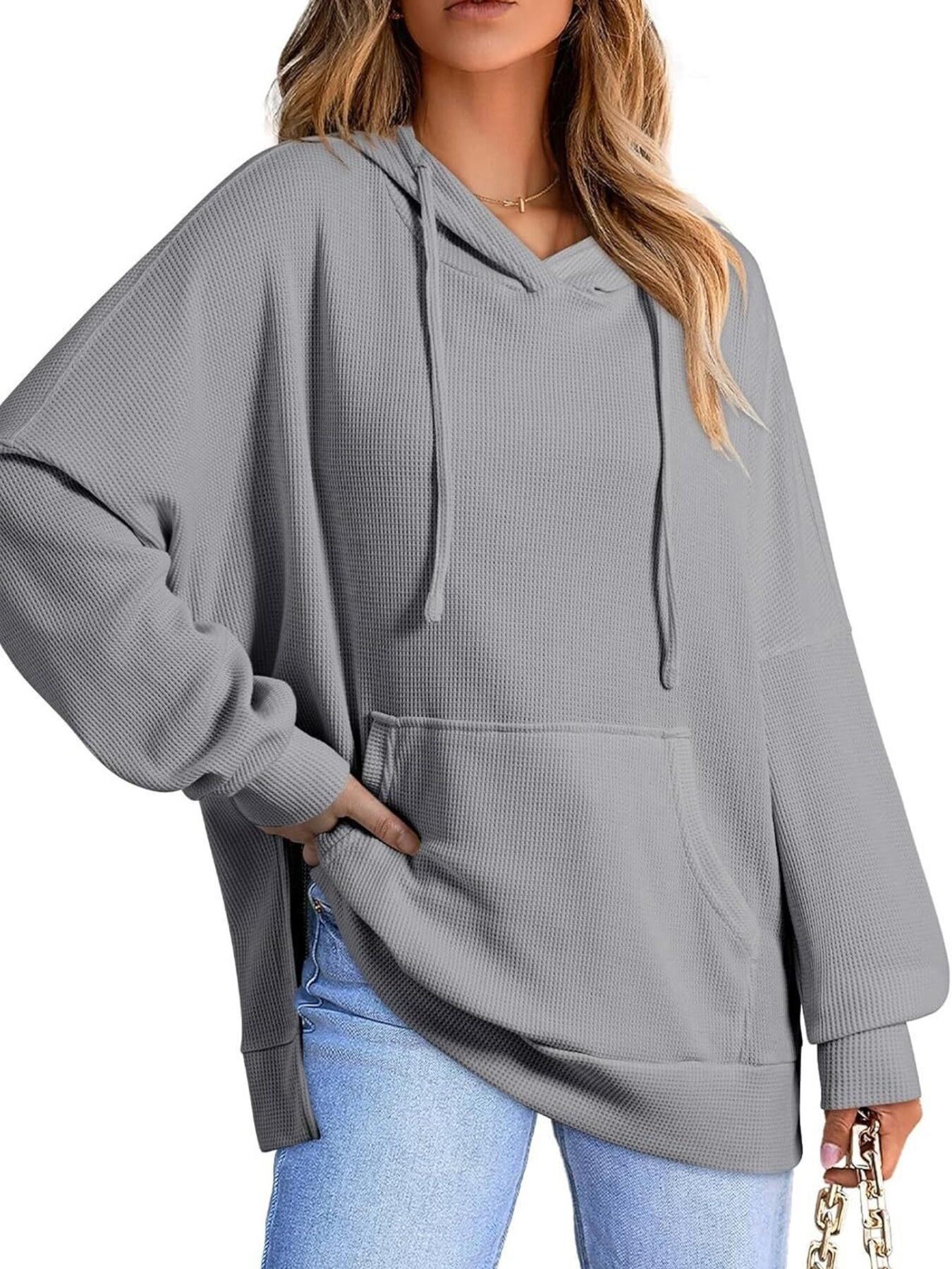 Dames Oversized Hoodie met Zijsplitten