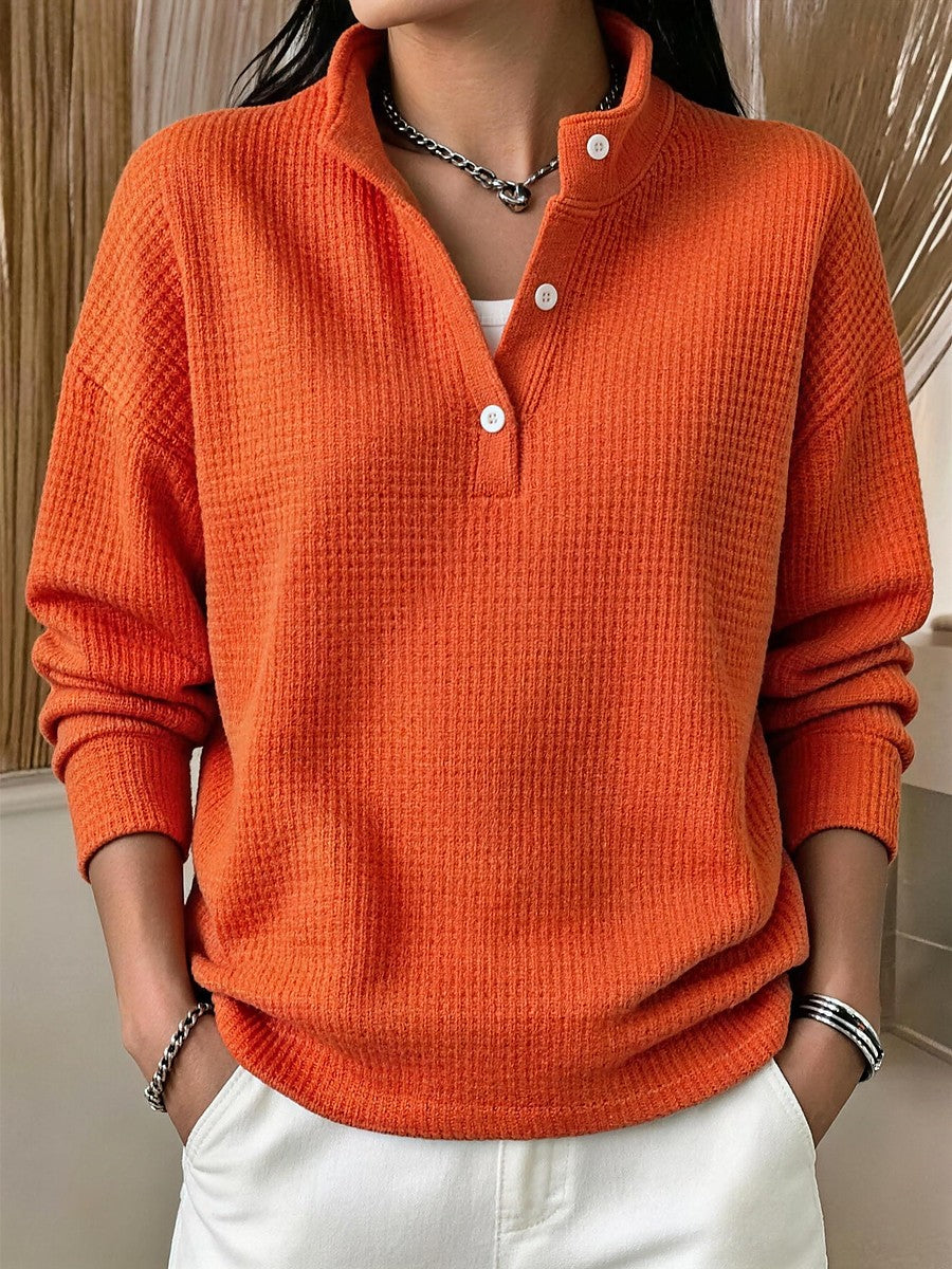 Dames Sweater met Hoge Boordkraag