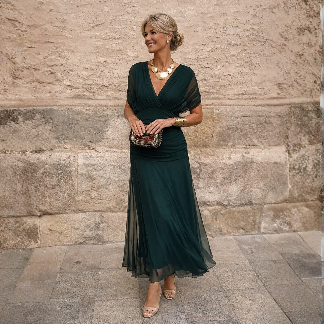 Dames Maxi Jurk Off Shoulder met Laagjes