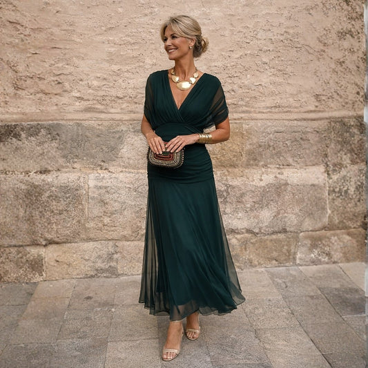 Dames Maxi Jurk Off Shoulder met Laagjes