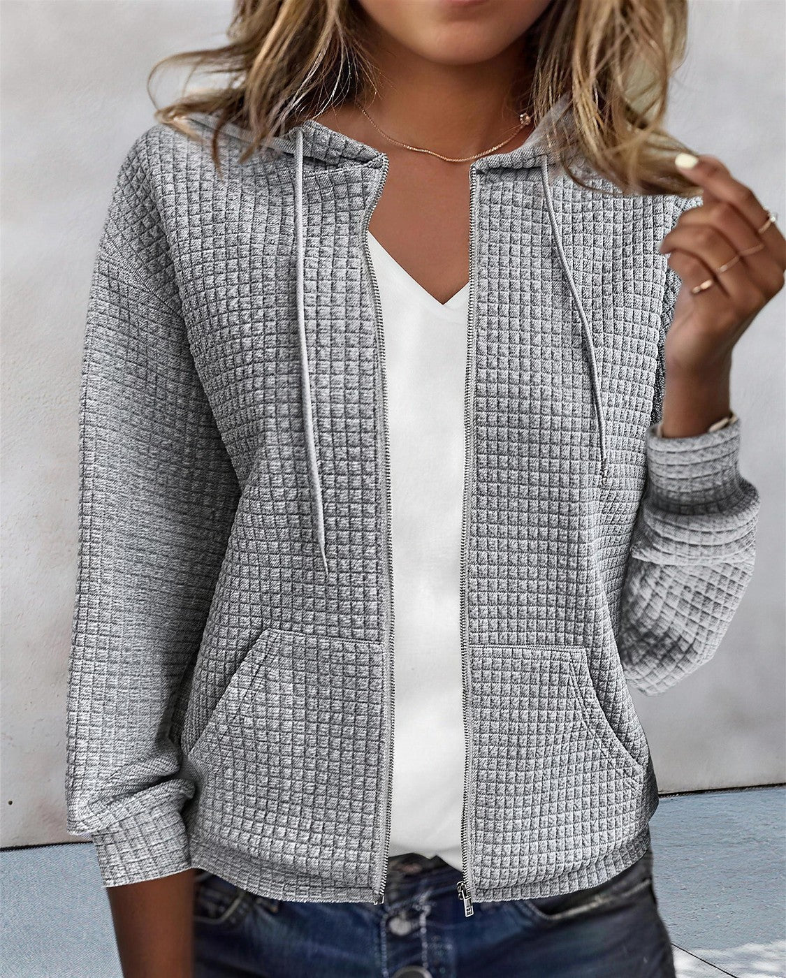 Damesvest met Capuchon en Rits