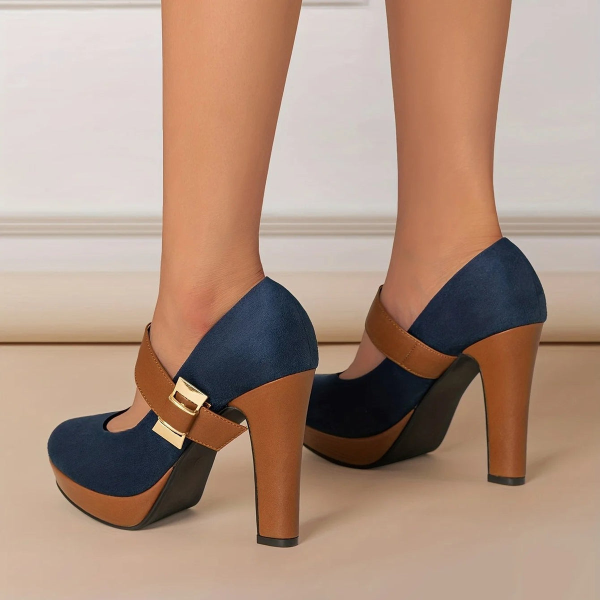 Dames Mary Jane Pumps met Plateau