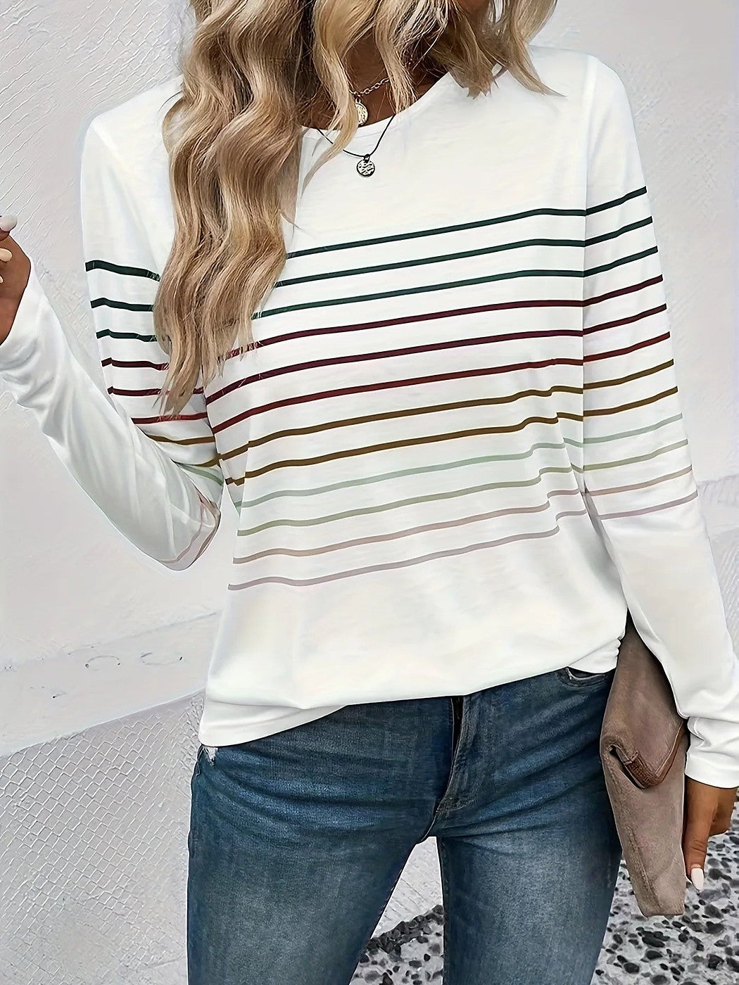 Dames Blouse met Fijne Streepjes