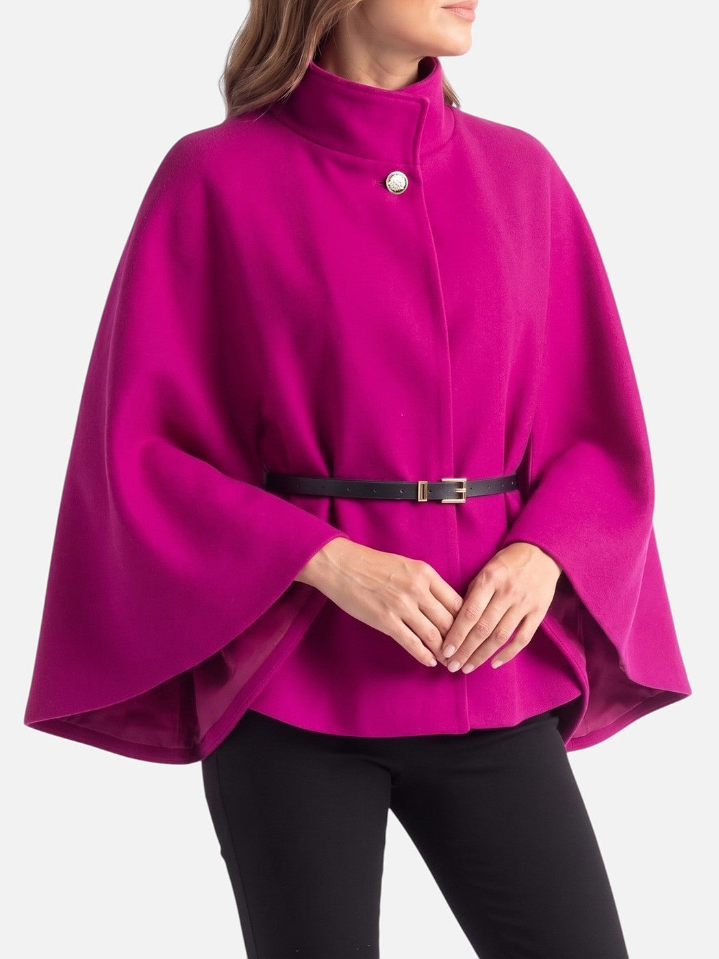 Dames Korte Cape Jas met Riem
