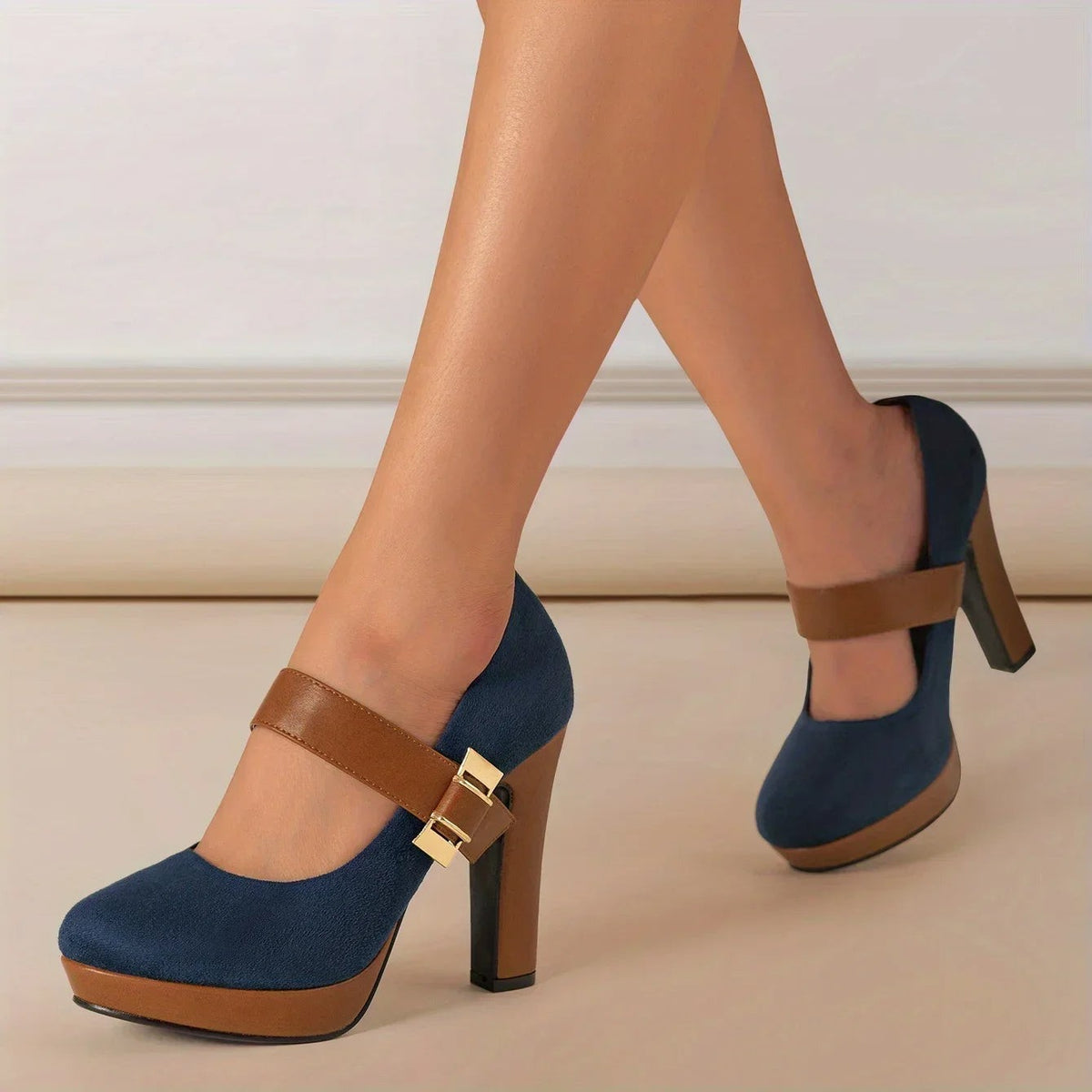 Dames Mary Jane Pumps met Plateau