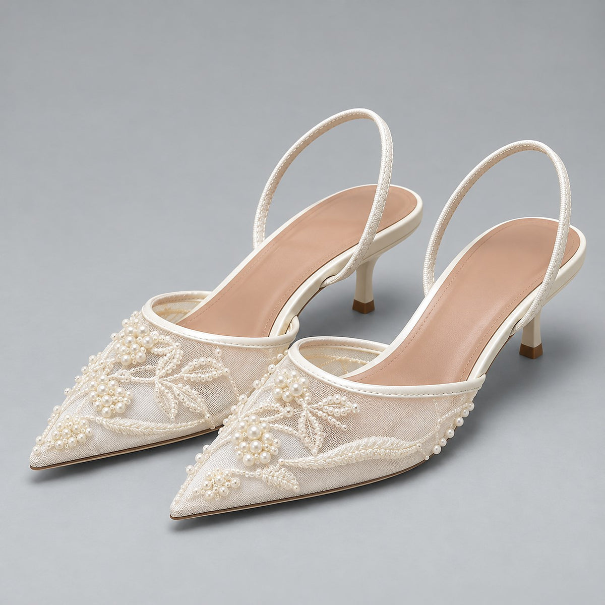 Dames Slingback Pumps met Parels