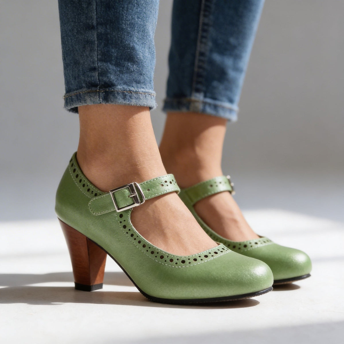 Dames Mary Jane Pumps van Suèdine