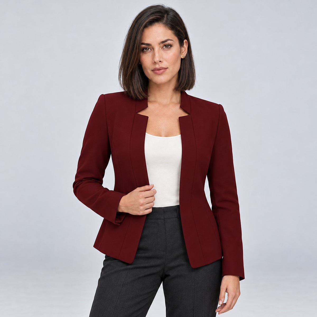 Dames Gebreide Blazer met Open Voorkant