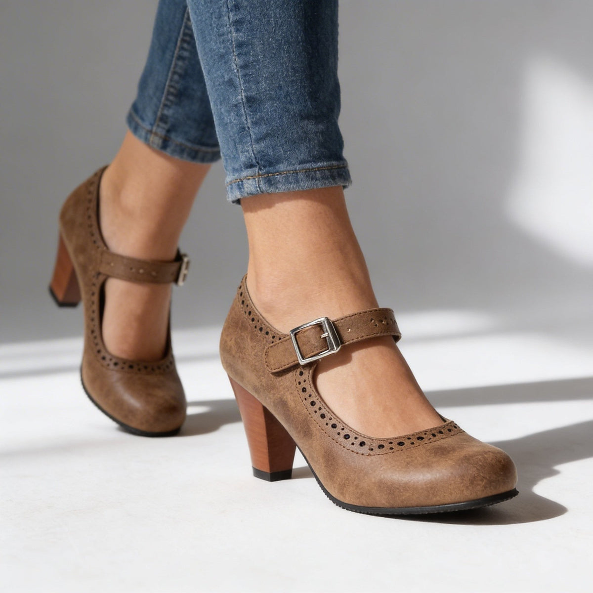 Dames Mary Jane Pumps van Suèdine