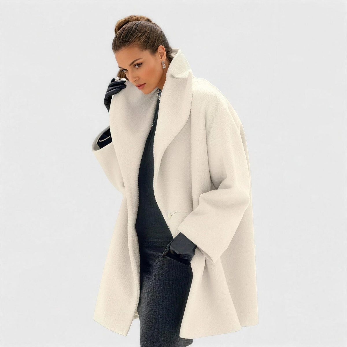 Dames Lange Oversized Jas met Zakken