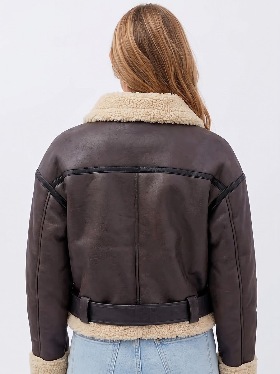 Dames Lammy Coat met Teddykraag