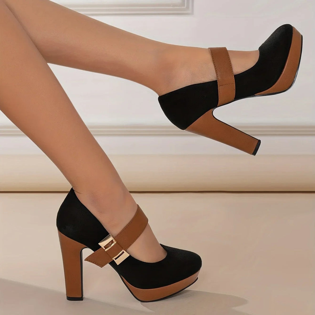 Dames Mary Jane Pumps met Plateau
