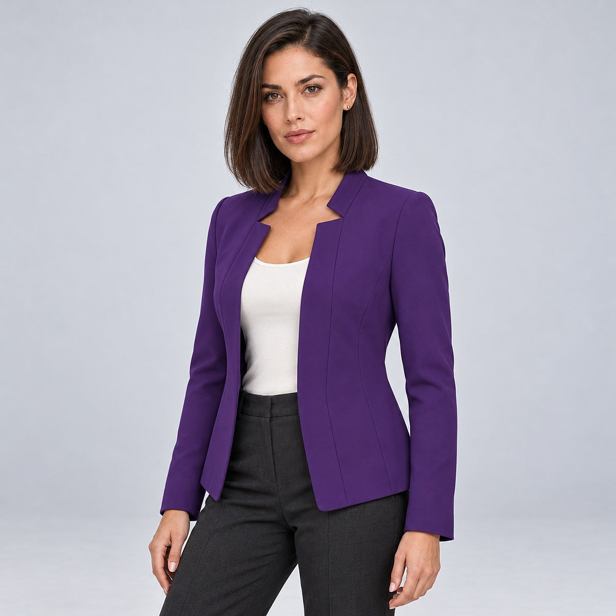 Dames Gebreide Blazer met Open Voorkant