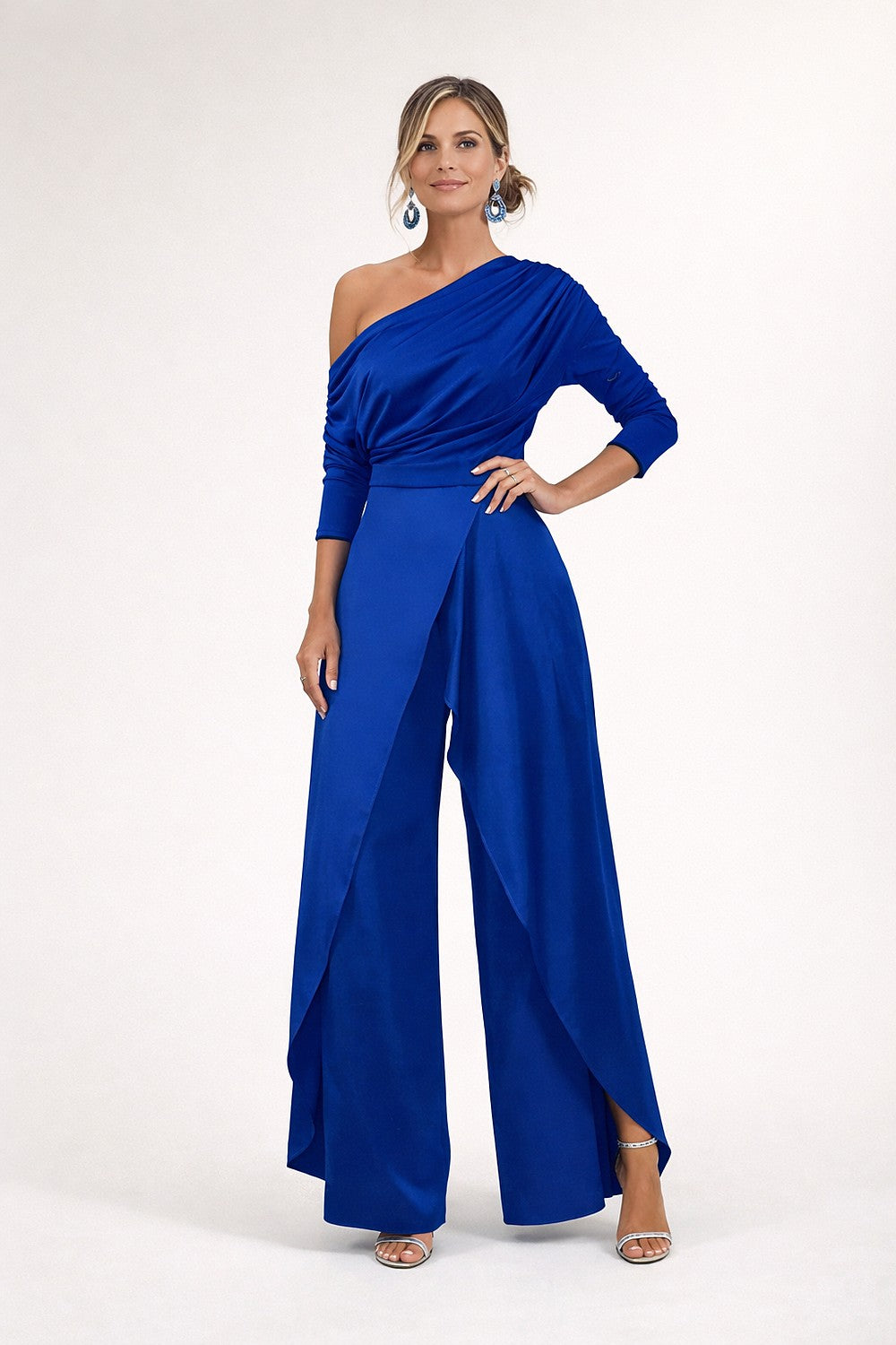 Damesjumpsuit met Wijde Pijp en Mouwen