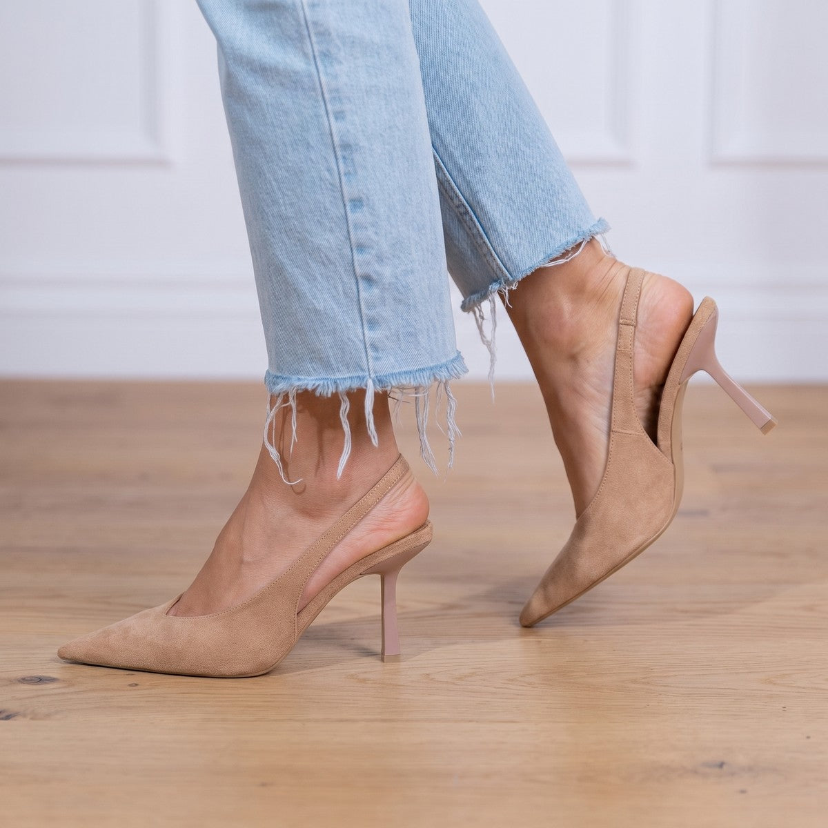 Dames Slingback Pumps met Puntneus