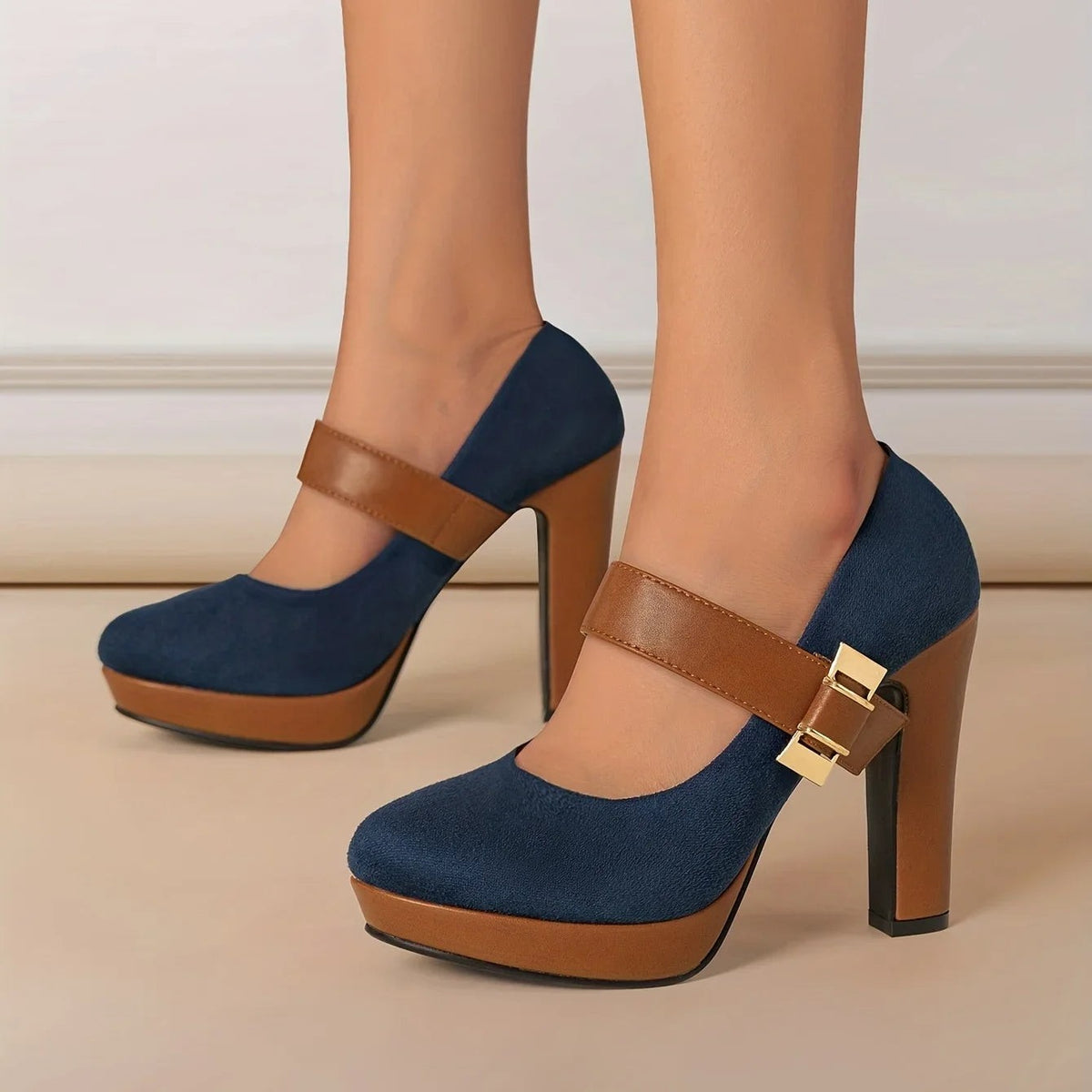 Dames Mary Jane Pumps met Plateau