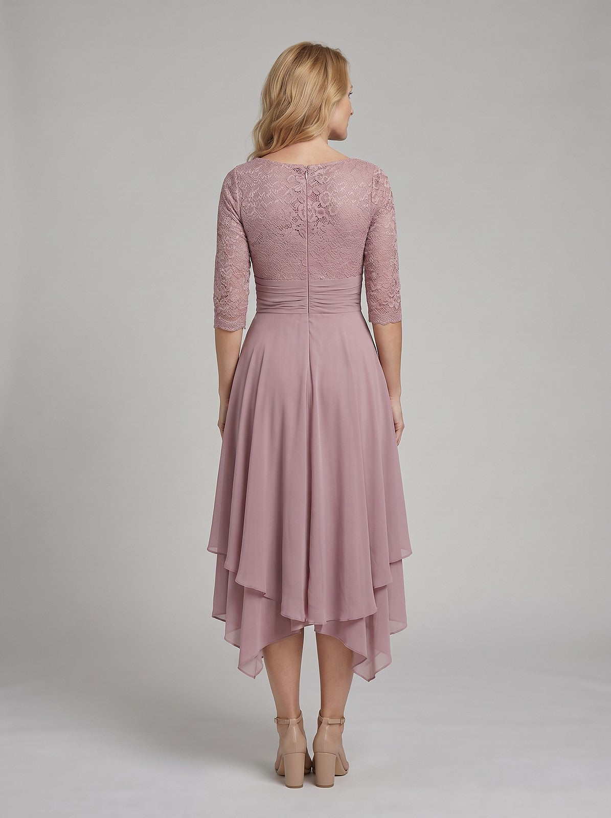 Dames Bruiloft Jurk met Kant en Chiffon