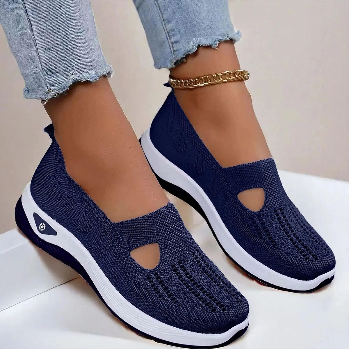 Dames Ademende Instap Sneakers