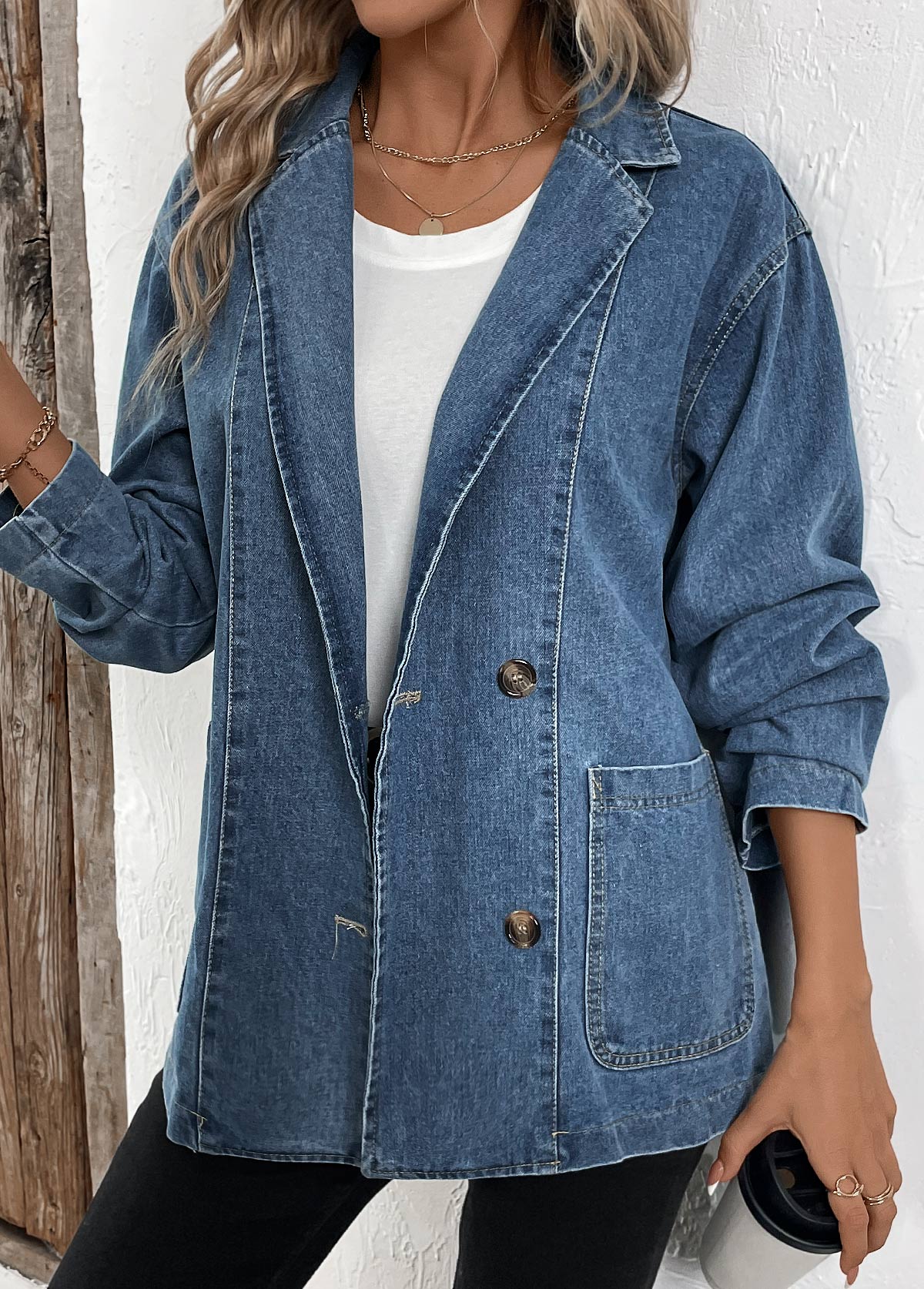 Dames Spijkerblazer met Reverskraag