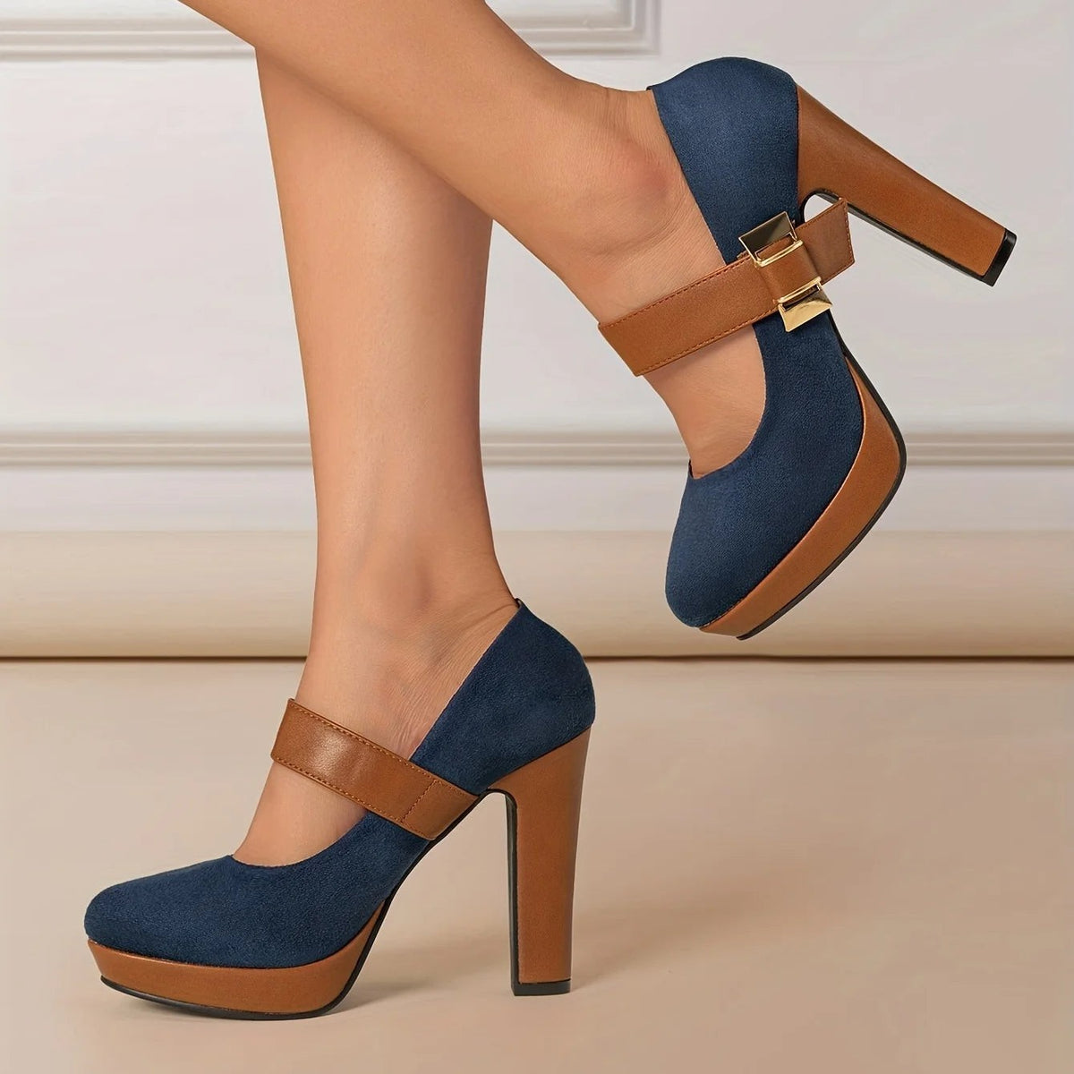 Dames Mary Jane Pumps met Plateau