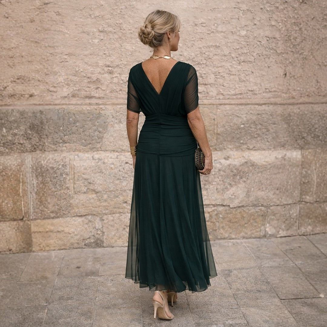 Dames Maxi Jurk Off Shoulder met Laagjes