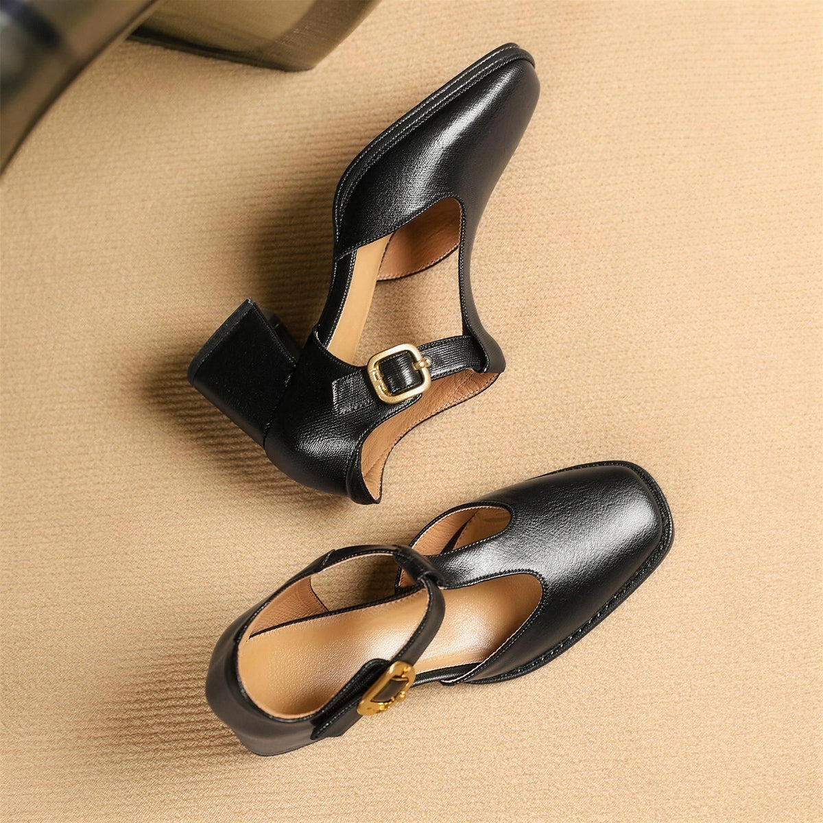 Dames Blokhak Pumps met Bandje