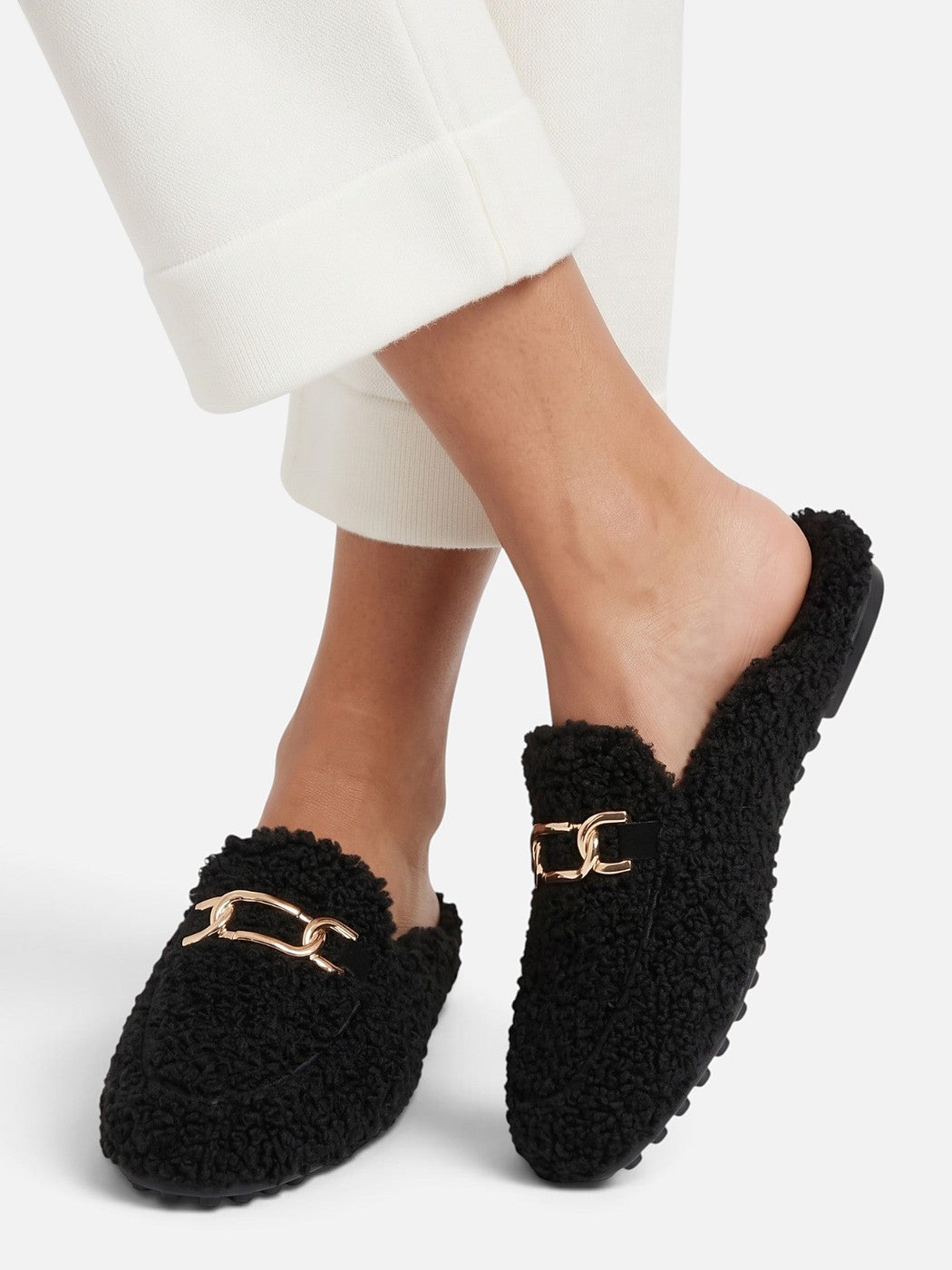 Dames Teddy Loafers met Ketting