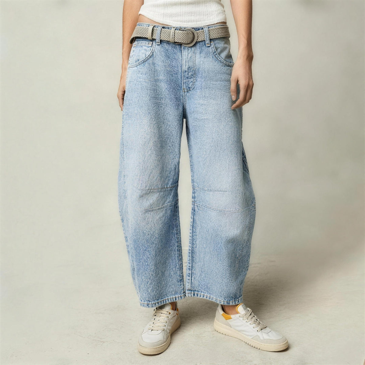 Dames Loose Fit Barrel Jeans