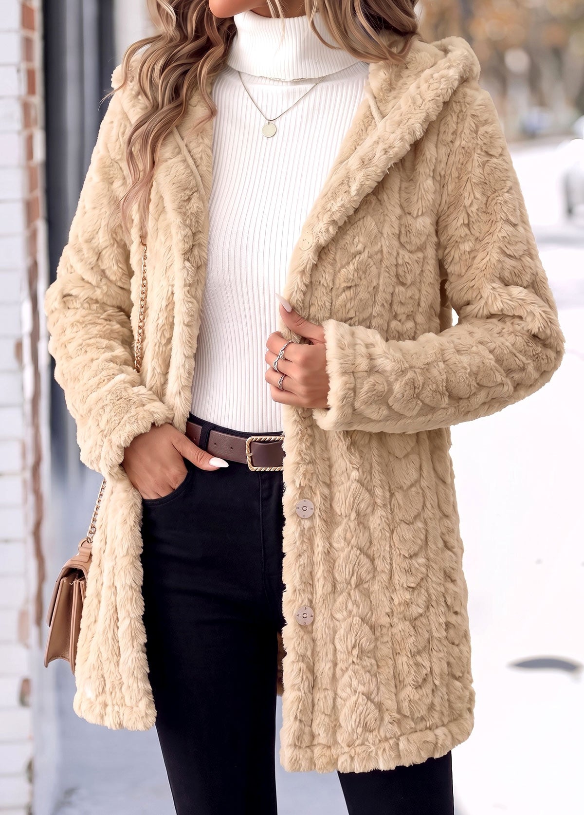 Dames Teddy Herfstvest met Capuchon