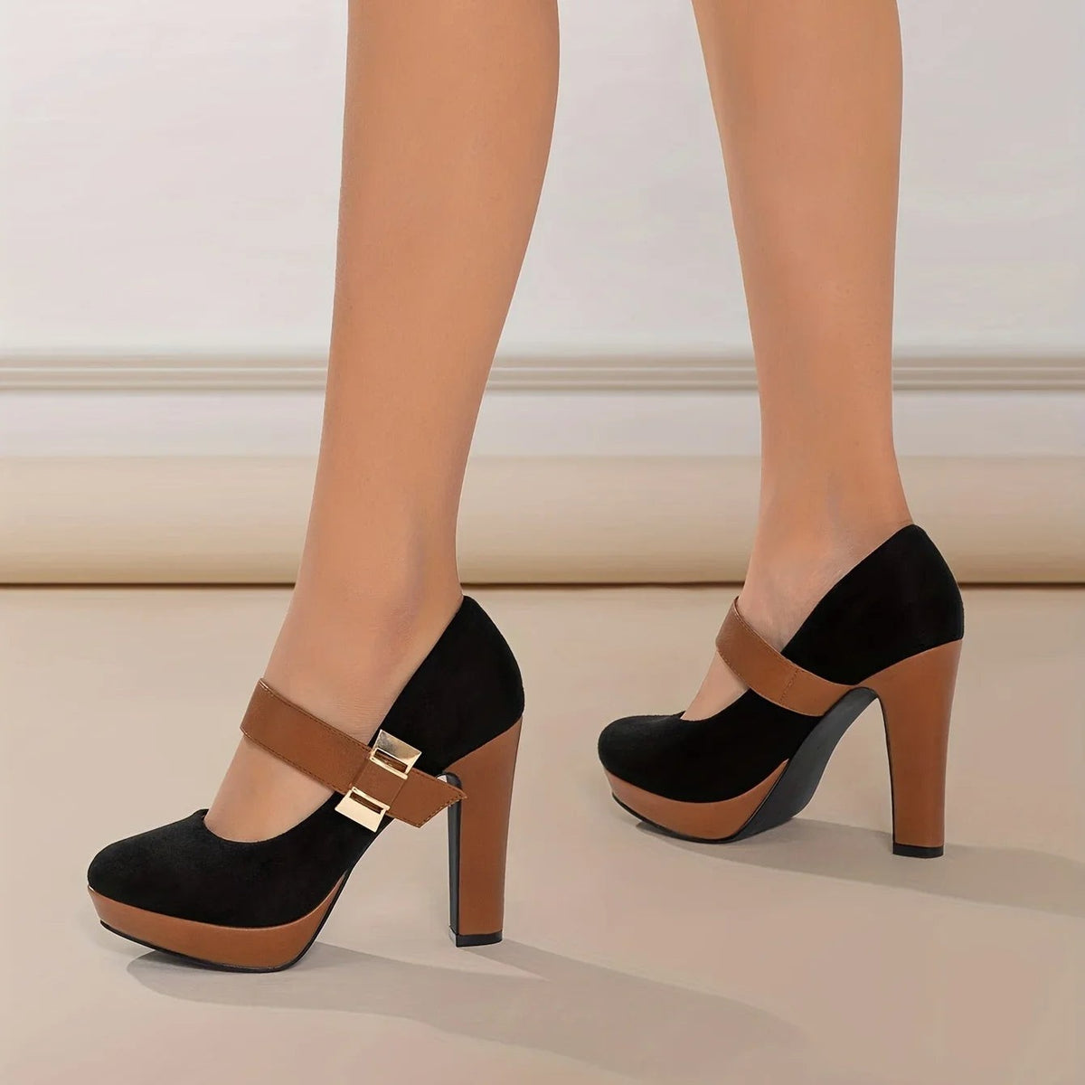 Dames Mary Jane Pumps met Plateau