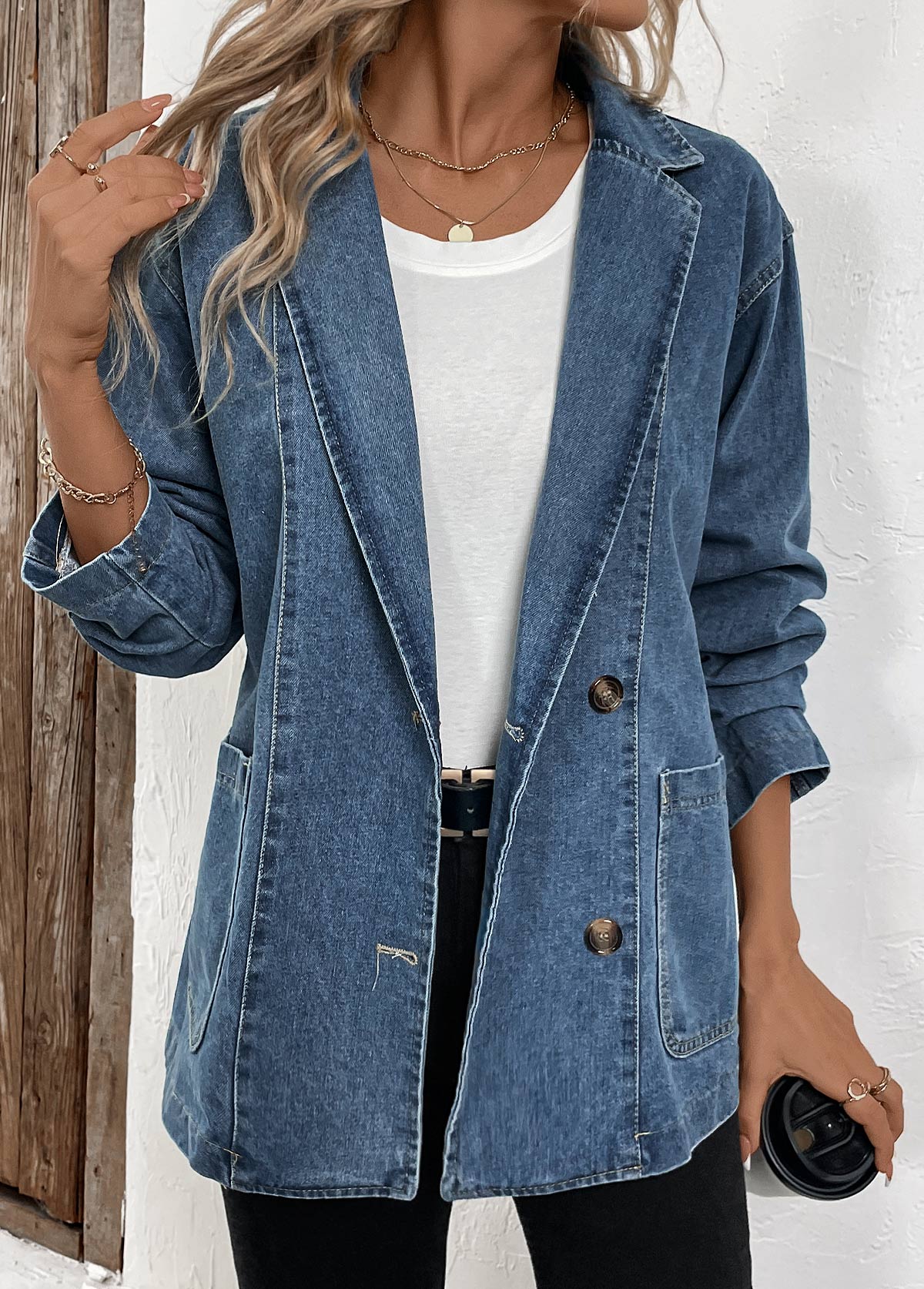 Dames Spijkerblazer met Reverskraag