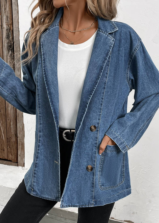 Dames Spijkerblazer met Reverskraag