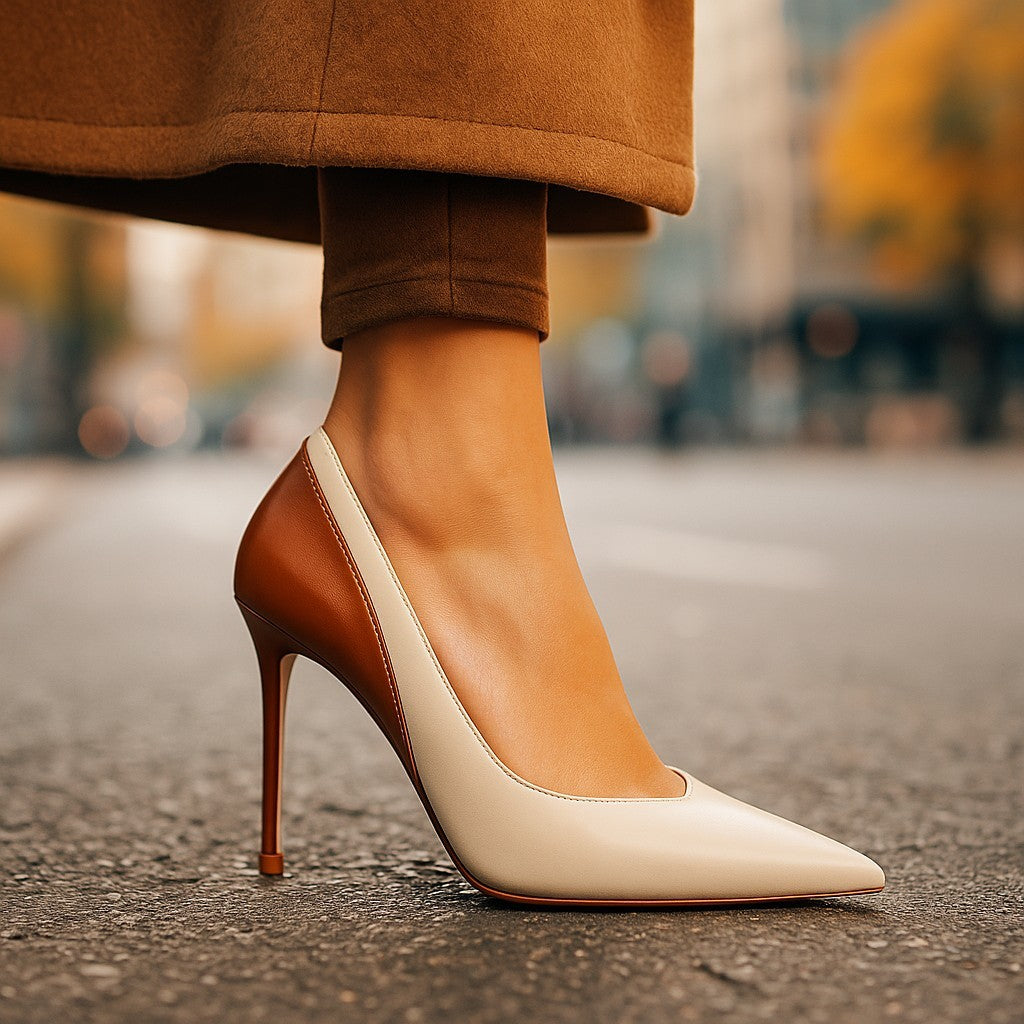 Dames Naaldhakken met Contrasterende Hak