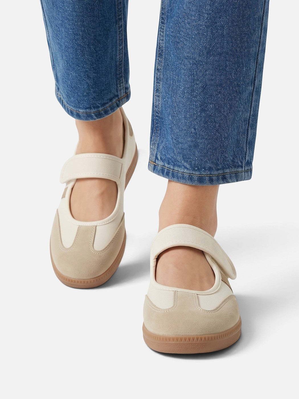 Dames Mary Jane Sneakers met Klittenband