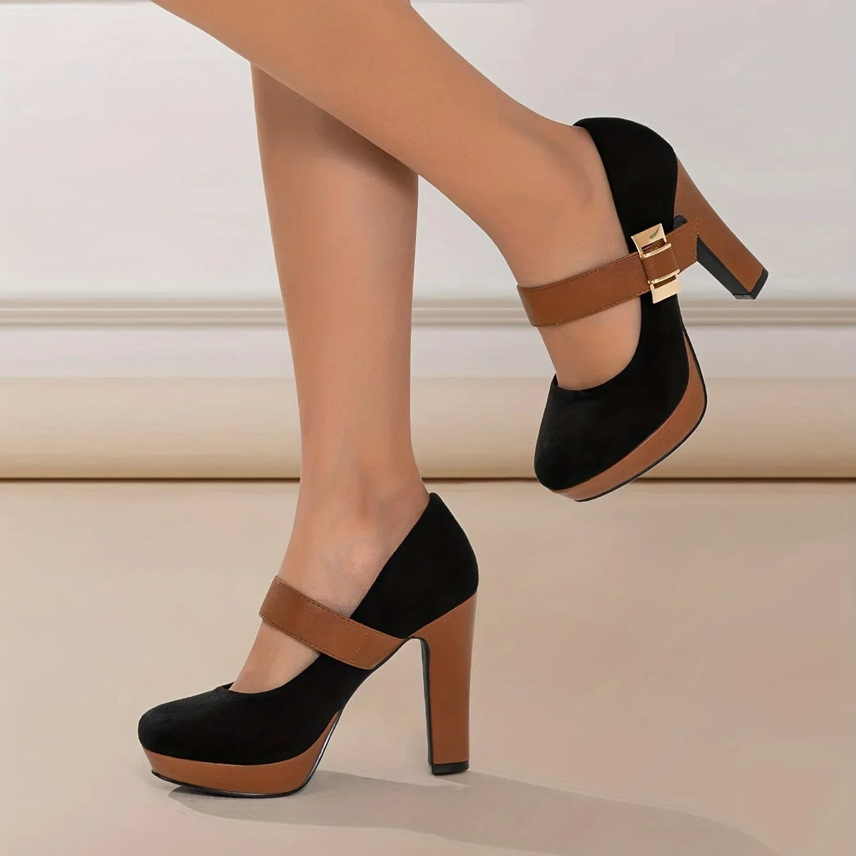 Dames Mary Jane Pumps met Plateau