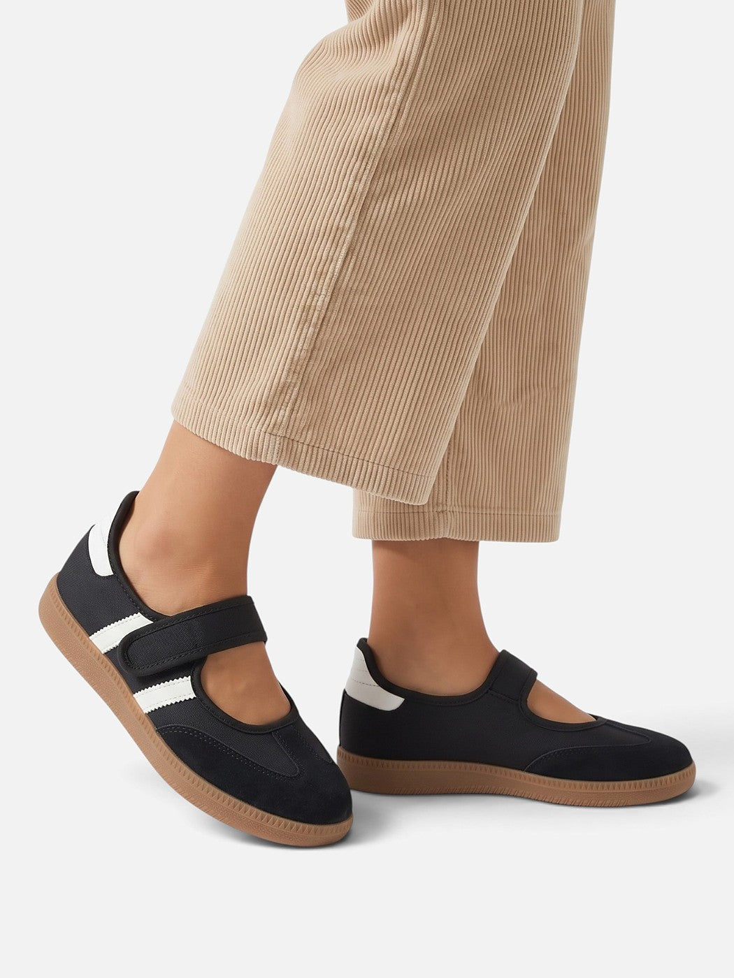 Dames Mary Jane Sneakers met Klittenband
