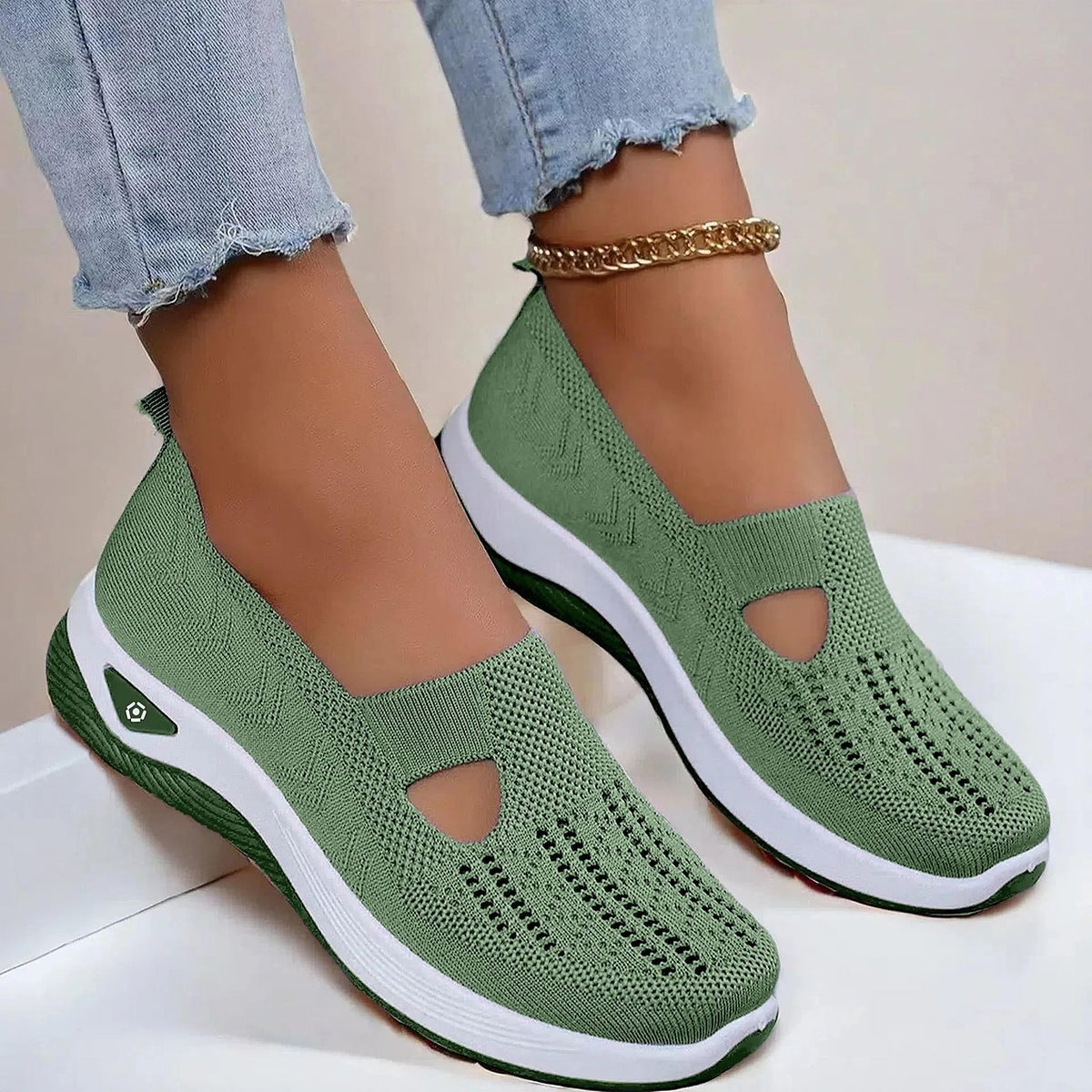 Dames Ademende Instap Sneakers