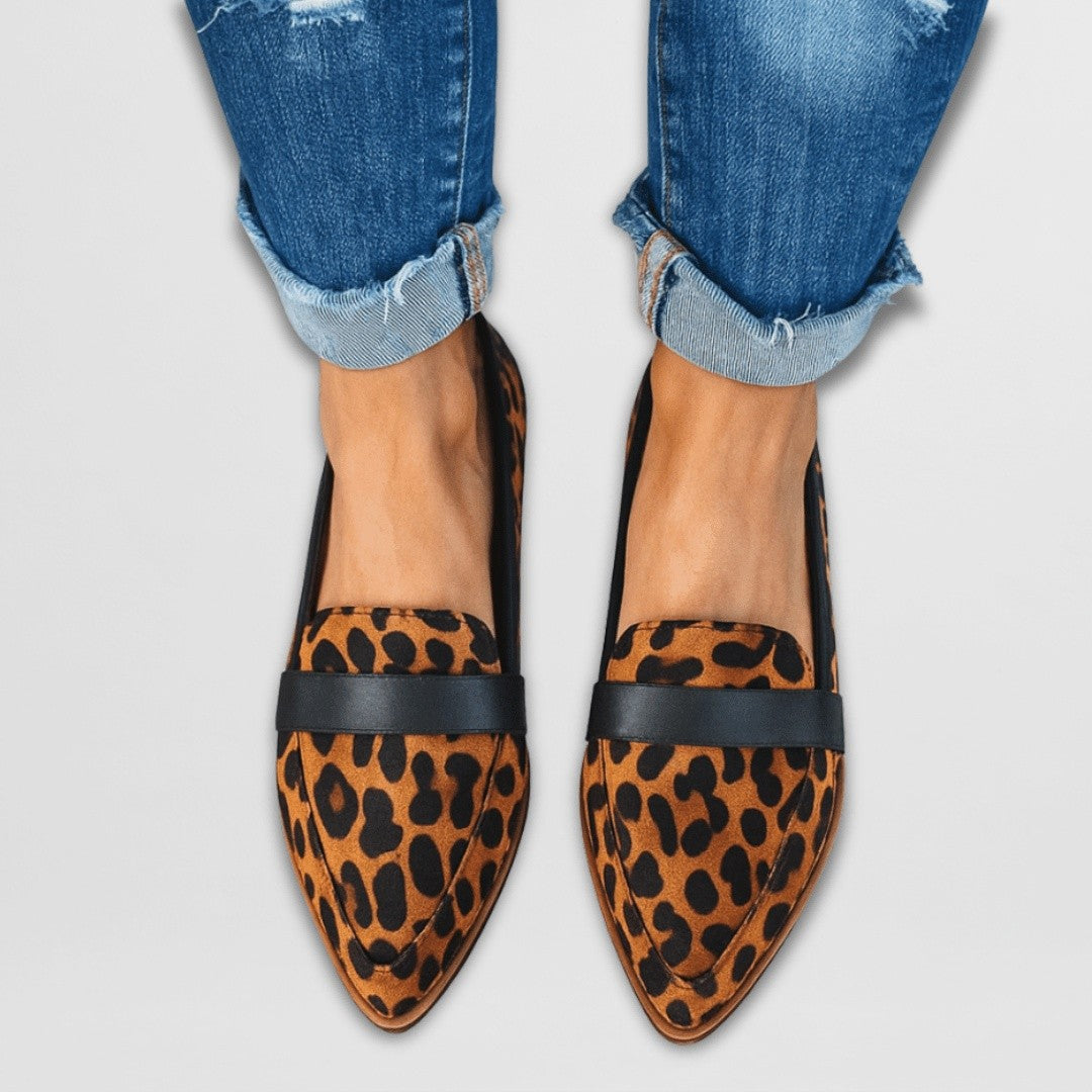 Dames Loafers met Puntneus Suede Look