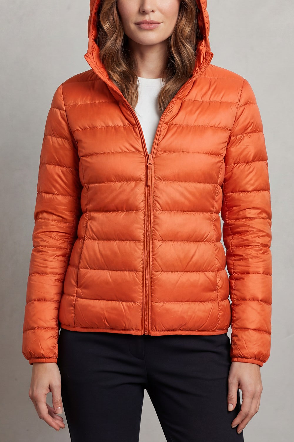 Dames Opvouwbare Puffer Jas met Capuchon