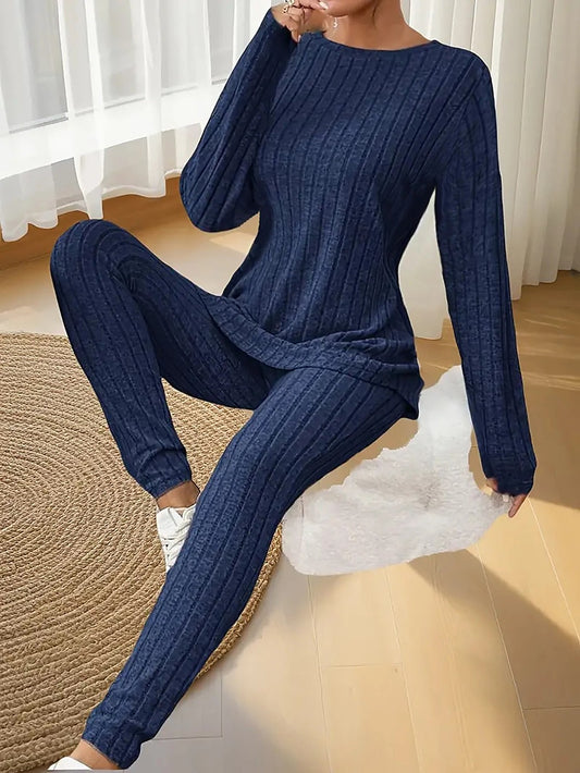 Dames Tweedelig Setje met Geribbelde Legging