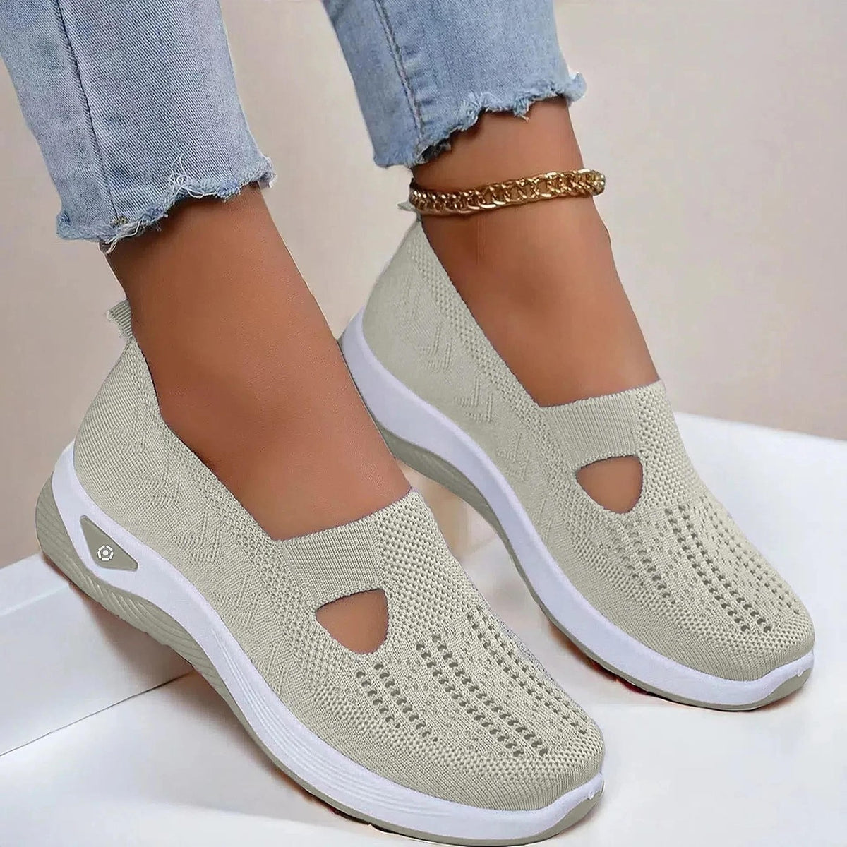 Dames Ademende Instap Sneakers