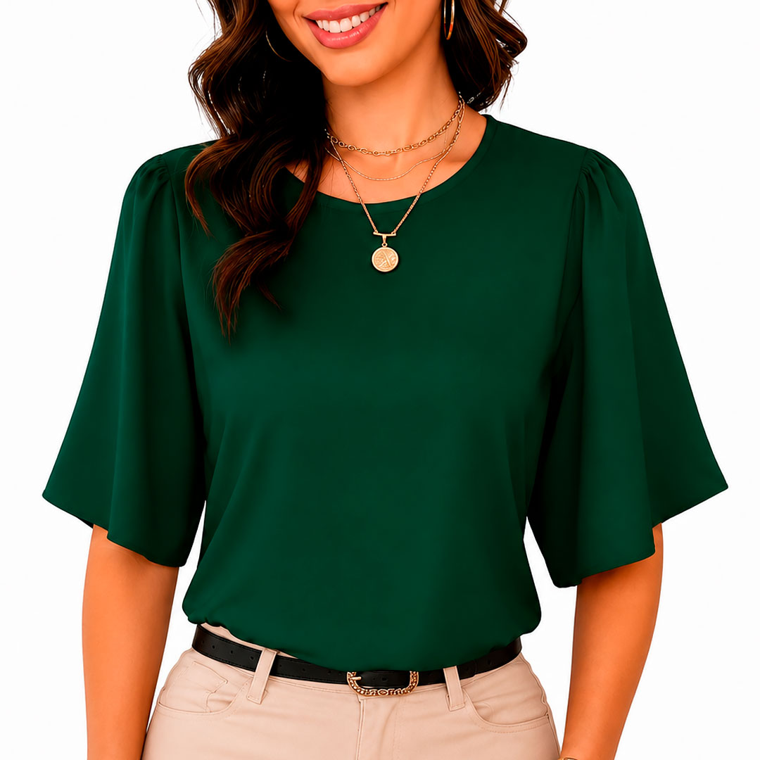 Blouse Dames met Uitlopende Mouwen van Chiffon Lizzy