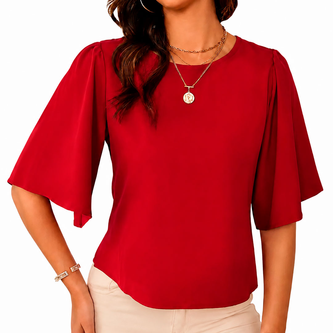 Blouse Dames met Uitlopende Mouwen van Chiffon Lizzy