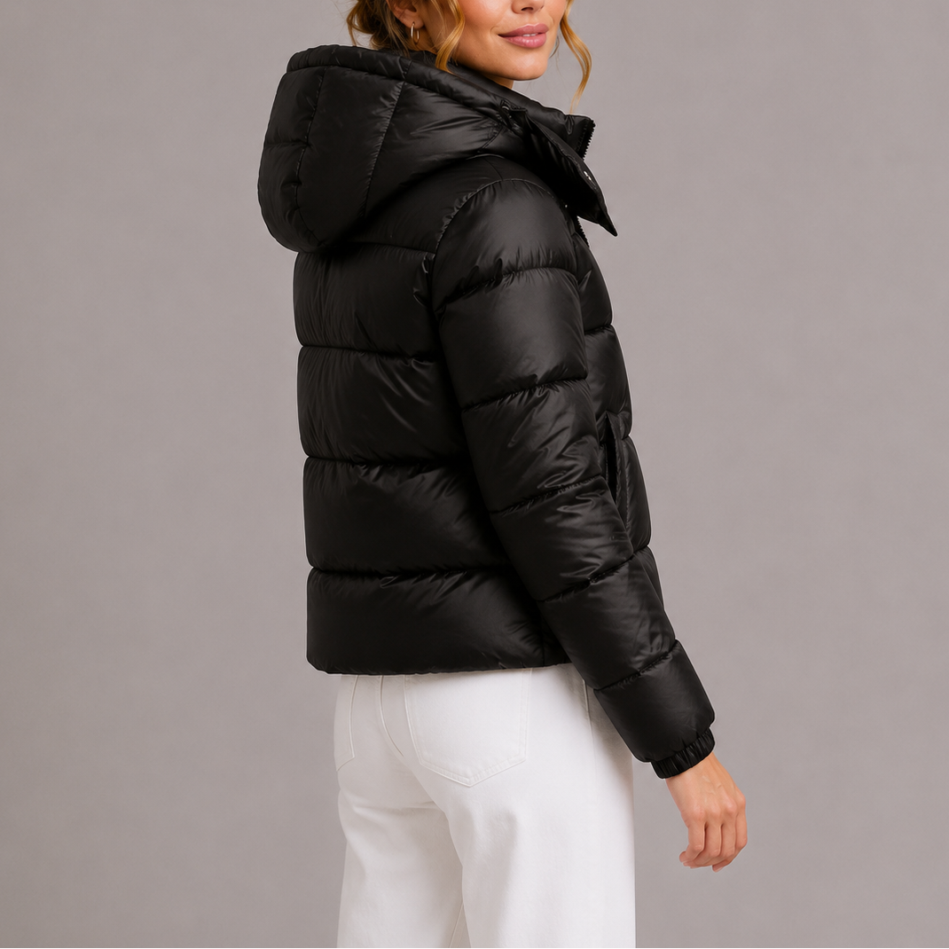 Dames Korte Puffer Jas met Capuchon